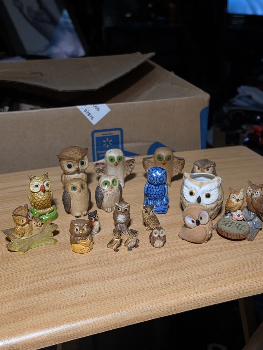 Lot Of 19 Vintage Owl Figures